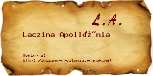 Laczina Apollónia névjegykártya